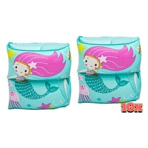 Lot Of 10 Kids Inflatable Swim Armbands Mermaid, Bluescape, 2 Piece Floaties